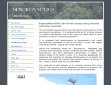 Tablet Screenshot of dendronautics.com